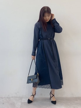「Andemiu」｜「アイテム（シャツワンピース）」を使った、andemiu_mayaさん（レディース・165cm）の冬コーディネート