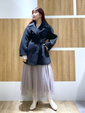 「Andemiu」｜「アイテム（ピーコート）」を使った、andemiu_mayaさん（レディース・165cm）の秋コーディネート