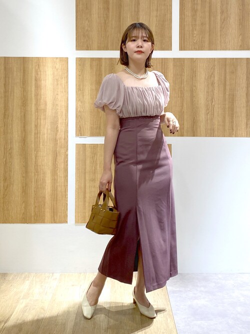 セール】【藤原 望未コラボ】デコルテ魅せオフショルIライン