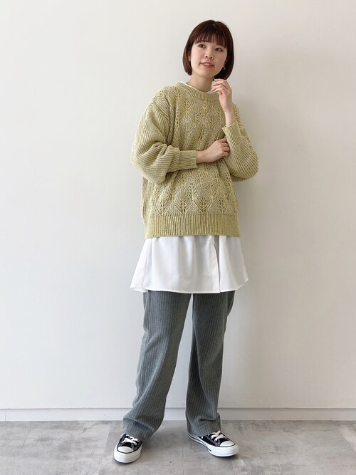 Samansa Mos2 Blue Pressアカユズ さんのニット セーターを使ったコーディネート Zozotown