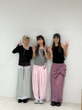 「JEANASIS（ジーナシス）のアイテム（パンツ）」を使った、MIKUさん（レディース・159cm）の春コーディネート