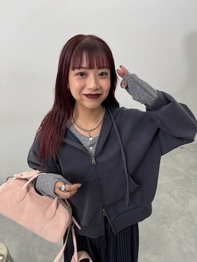 「アイテム（パーカー）」を使った、MIKUさん（レディース・159cm・20代）の冬コーディネート