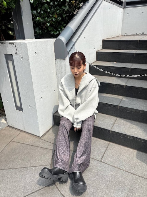 JEANASIS ダンボールBIGフードブルゾン グレー JEANASIS｜ダンボールBIGフードブルゾン | Rakuten Fashion(楽天