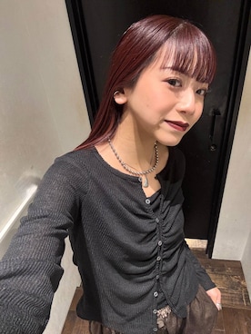 「JEANASIS（ジーナシス）のチビラメカップインキャミ/600025（キャミソール、ブラック系）」を使った、MIKUさん（レディース・158cm）の春コーディネート