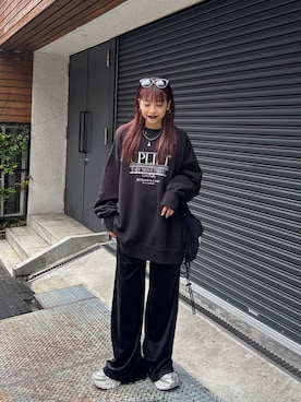 「アイテム（スウェット）」を使った、MIKUさん（レディース・159cm・20代）の秋コーディネート