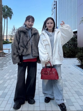 「アイテム（パーカー）」を使った、MIKUさん（レディース・159cm・20代）の秋コーディネート