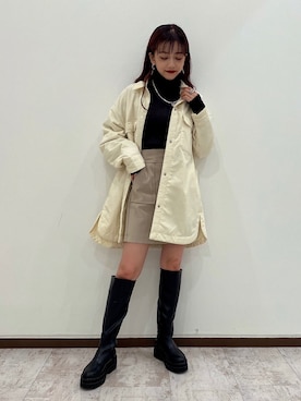 「JEANASIS（ジーナシス）のアイテム（その他アウター）」を使った、MIKUさん（レディース・158cm）の秋コーディネート