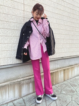 「H&M（エイチ・アンド・エム）のアイテム（ジャケット/アウター）」を使った、MIKUさん（レディース・158cm）の冬コーディネート