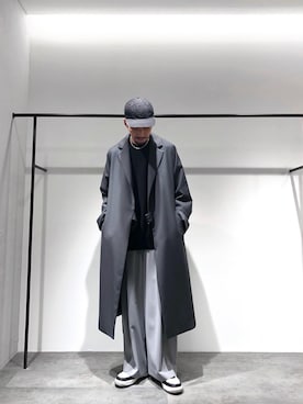 「Lui's（ルイス）のアイテム（トレンチコート）」を使った、タシロさん（メンズ・175cm）の秋コーディネート