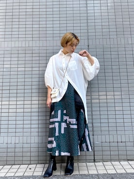 「MM6 Maison Margiela（ｴﾑｴﾑｼｯｸｽ ﾒｿﾞﾝ ﾏﾙｼﾞｪﾗ）のアイテム（財布/小物）」を使った、MIDWEST FUJIIさん（レディース・160cm）の夏コーディネート