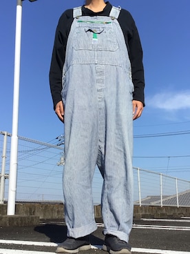 「アイテム（オールインワン・サロペット）」を使った、ks111さん（メンズ・169cm）の秋コーディネート