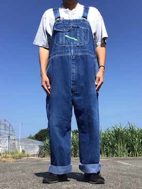 「アイテム（サロペット/オーバーオール）」を使った、ks111さん（メンズ・169cm）の秋コーディネート