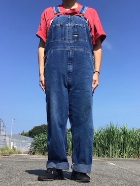 「アイテム（サロペット/オーバーオール）」を使った、ks111さん（メンズ・169cm）の夏コーディネート