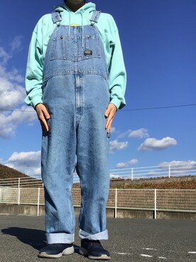 「OSHKOSH（オシュコシュ）のアイテム（サロペット/オーバーオール）」を使った、ks111さん（メンズ・169cm）の冬コーディネート