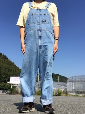 「OSHKOSH（オシュコシュ）のアイテム（サロペット/オーバーオール）」を使った、ks111さん（メンズ・169cm）の秋コーディネート