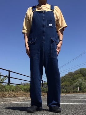 「オーバーオール」｜ks111さん（メンズ・169cm）の春コーディネート