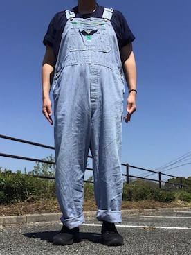 「オーバーオール」｜ks111さん（メンズ・169cm）の春コーディネート