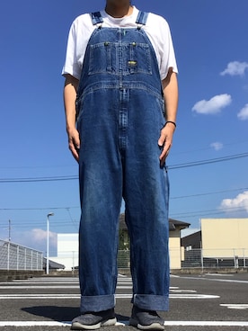「アイテム（オールインワン・サロペット）」を使った、ks111さん（メンズ・169cm）の秋コーディネート