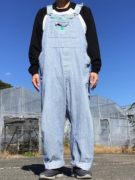 「アイテム（サロペット/オーバーオール）」を使った、ks111さん（メンズ・169cm）の秋コーディネート