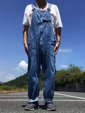 「アイテム（サロペット/オーバーオール）」を使った、ks111さん（メンズ・169cm）の秋コーディネート