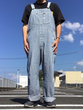 「アイテム（サロペット/オーバーオール）」を使った、ks111さん（メンズ・169cm）の秋コーディネート