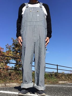 「アイテム（サロペット/オーバーオール）」を使った、ks111さん（メンズ・169cm）の秋コーディネート