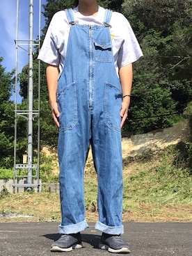 「オーバーオール」｜ks111さん（メンズ・169cm）の夏コーディネート
