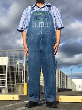 「CONVERSE（コンバース）のアイテム（シャツ/ブラウス、ブルー系）」を使った、ks111さん（メンズ・169cm）の夏コーディネート