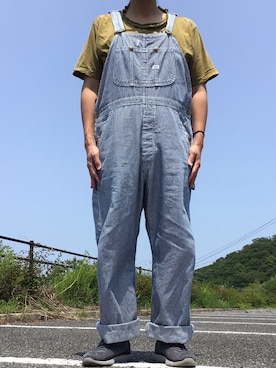 「アイテム（サロペット/オーバーオール、その他）」を使った、ks111さん（メンズ・169cm）の夏コーディネート