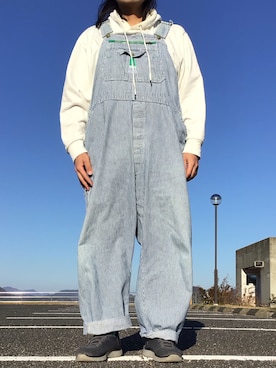 「アイテム（オールインワン・サロペット）」を使った、ks111さん（メンズ・169cm）の冬コーディネート