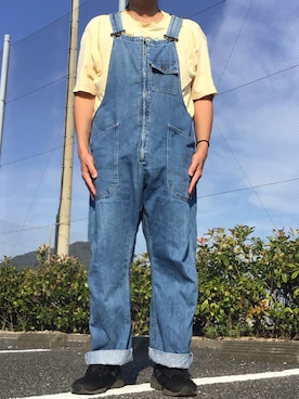 「アイテム（オールインワン・サロペット）」を使った、ks111さん（メンズ・169cm）の秋コーディネート