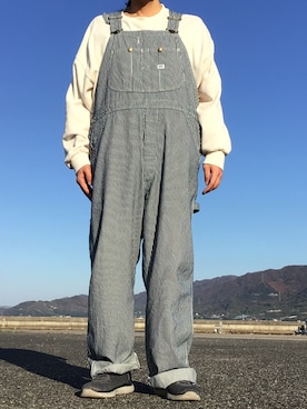 「アイテム（オールインワン・サロペット）」を使った、ks111さん（メンズ・169cm）の冬コーディネート