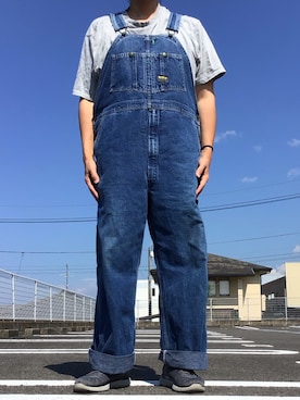 「アイテム（サロペット/オーバーオール）」を使った、ks111さん（メンズ・169cm）の秋コーディネート
