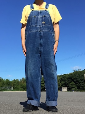 「アイテム（サロペット/オーバーオール）」を使った、ks111さん（メンズ・169cm）の夏コーディネート
