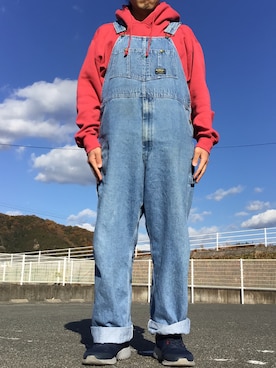 「OSHKOSH（オシュコシュ）のアイテム（サロペット/オーバーオール）」を使った、ks111さん（メンズ・169cm）の冬コーディネート