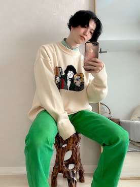 「ADER error（アーダーエラー）のアイテム（トップス）」を使った、totoさん（メンズ・173cm）の春コーディネート