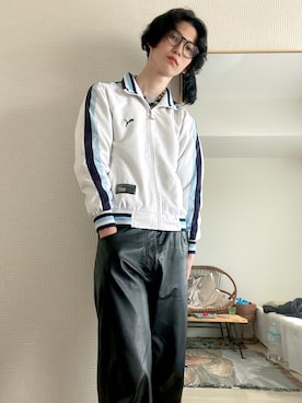 「PUMA（プーマ）のアイテム（ナイロンジャケット）」を使った、totoさん（メンズ・173cm）の春コーディネート