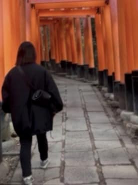 「OSOI（オソイ）のアイテム」を使った、かほさん（レディース・150cm）の冬コーディネート