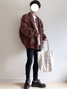 Ma 1を使った ワインレッド の人気ファッションコーディネート Wear