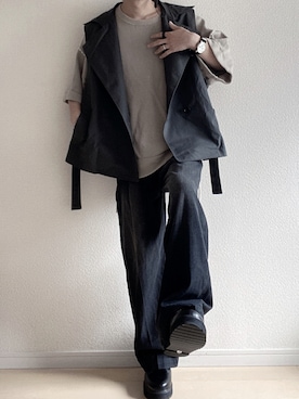 「shiki tokyo（シキトウキョウ）のアイテム（トップス）」を使った、れぇとさん（メンズ・165cm）の春コーディネート