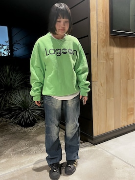 「X-girl（エックスガール）のアイテム」を使った、ねねさん（レディース・148cm）の秋コーディネート