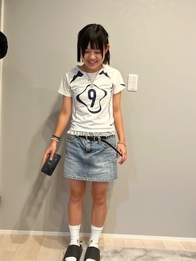 「X-girl（エックスガール）のアイテム」を使った、ねねさん（レディース・148cm）の秋コーディネート