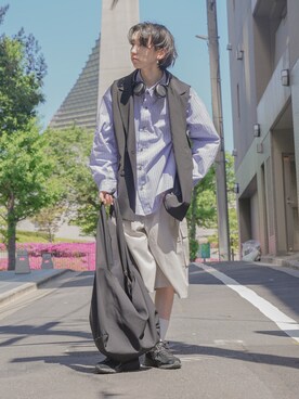 「Alcindor Materials（アルシンダーマテリアルズ）のアイテム」を使った、ぐりさん（メンズ・170cm）の春コーディネート