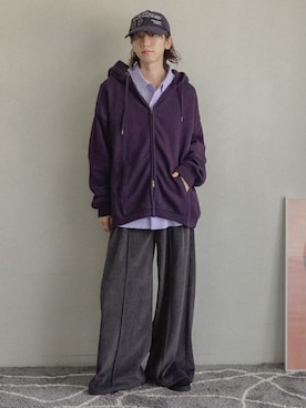 「アイテム（パーカー）」を使った、ぐりさん（メンズ・170cm）の秋コーディネート