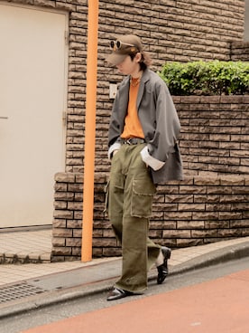 「soerte（ソエルテ）のアイテム（帽子）」を使った、ぐりさん（メンズ・170cm）の夏コーディネート