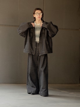 「CASPER JOHN（キャスパージョン）のアイテム（ブルゾン）」を使った、ぐりさん（メンズ・170cm）の冬コーディネート