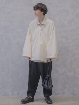 「CASPER JOHN」｜「アイテム（モカシン/デッキシューズ）」を使った、ぐりさん（メンズ・170cm）の春コーディネート