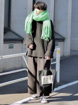 「Libra Cue（リブラ キュー）のアイテム」を使った、ぐりさん（メンズ・170cm）の冬コーディネート