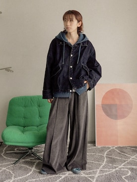 「アイテム（パーカー）」を使った、ぐりさん（メンズ・170cm）の秋コーディネート