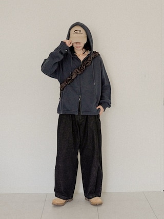「CASPER JOHN(キャスパージョン)のKnit parka/ニットパーカー(パーカー)」を使った、ぐりさん(メンズ・170cm)の秋コーディネート